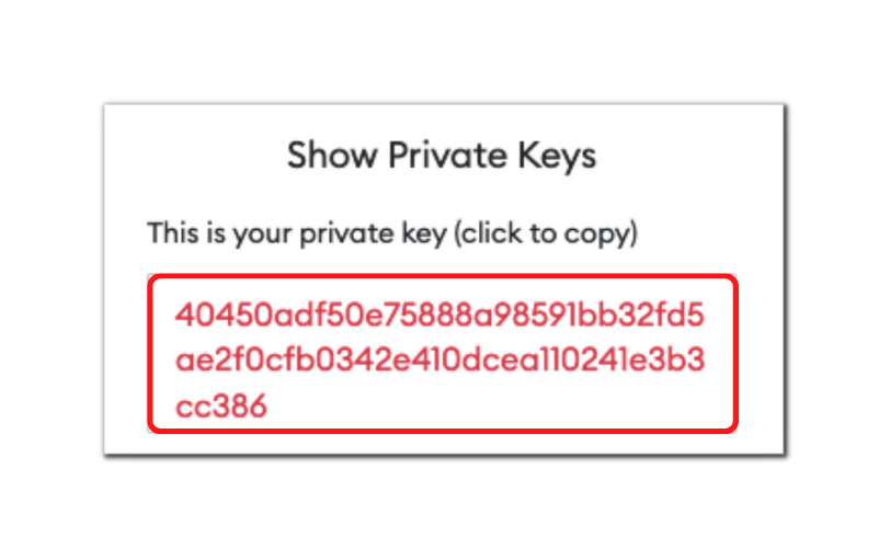Private key sample